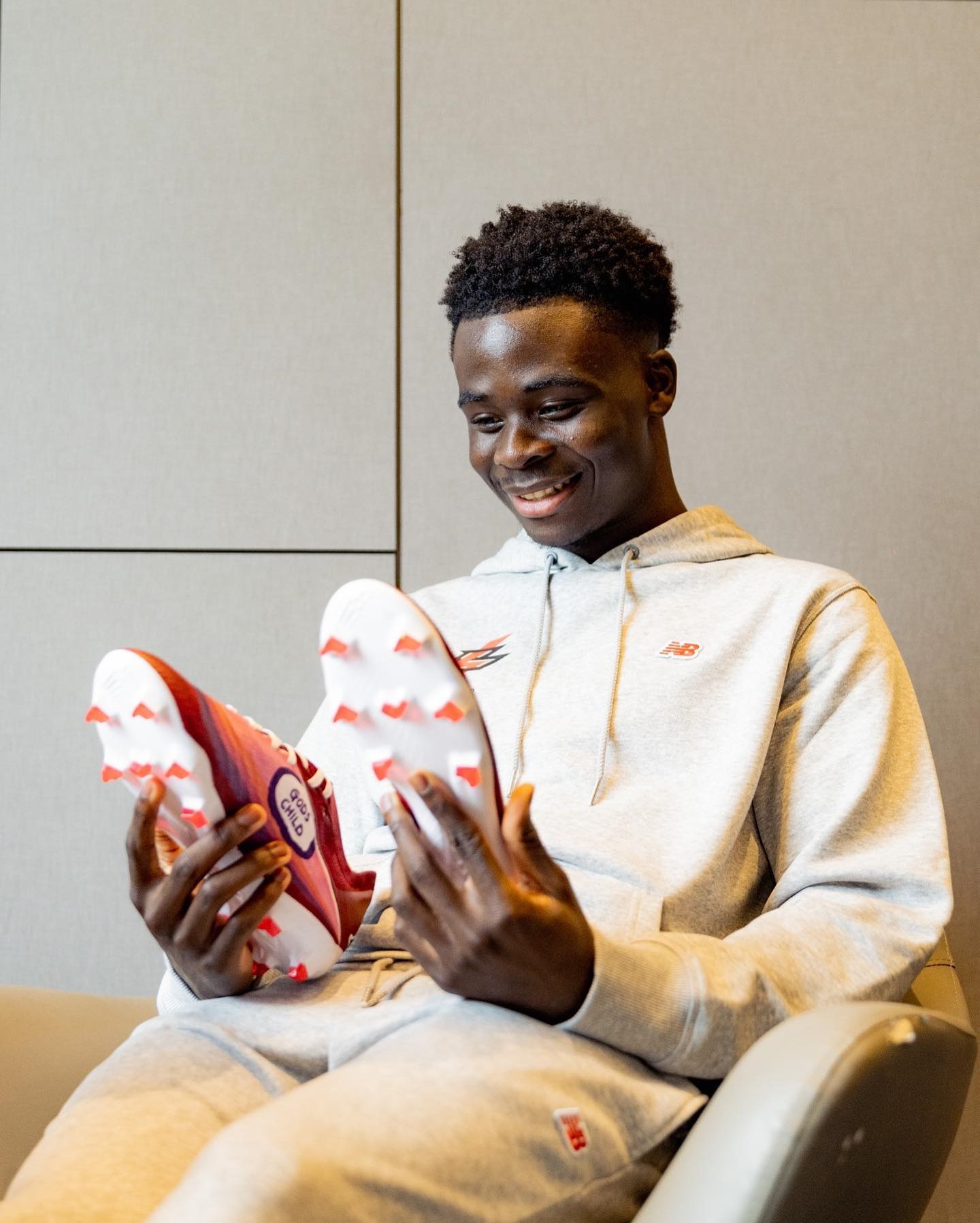 Saka has a sponsorship deal with New Balance