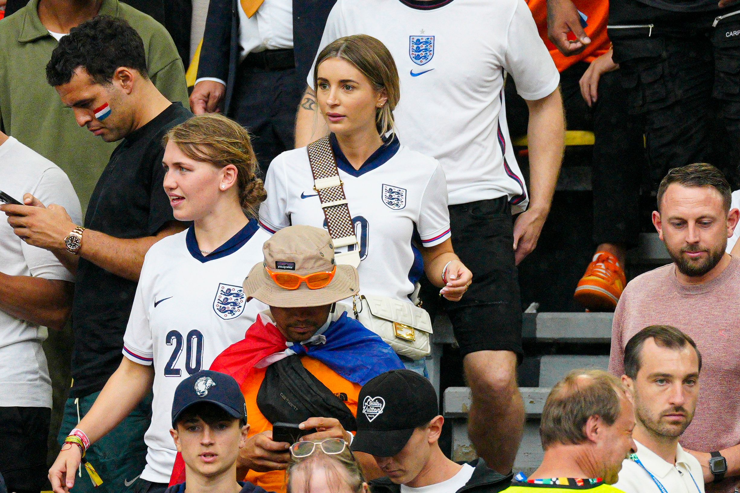 Jarrod Bowen's girlfriend Dani Dyer also watched on from the stands