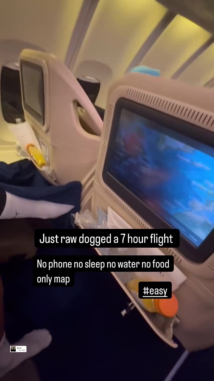 He just watched the flight map